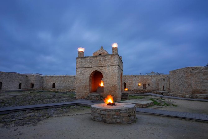 All inclusive! Qobustan, Mud Vulcano, Ateshgah & Yanardag Fire Mountain Tour - The day at a glance