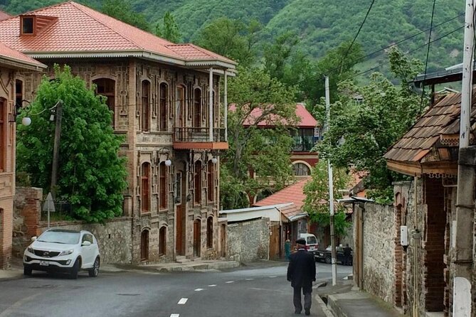 Azerbaijan tour in 2 days/Sheki+Lahij+Gabala up to Georgia Border - Diri Baba Mausoleum and Shamakhi’s Juma Mosque