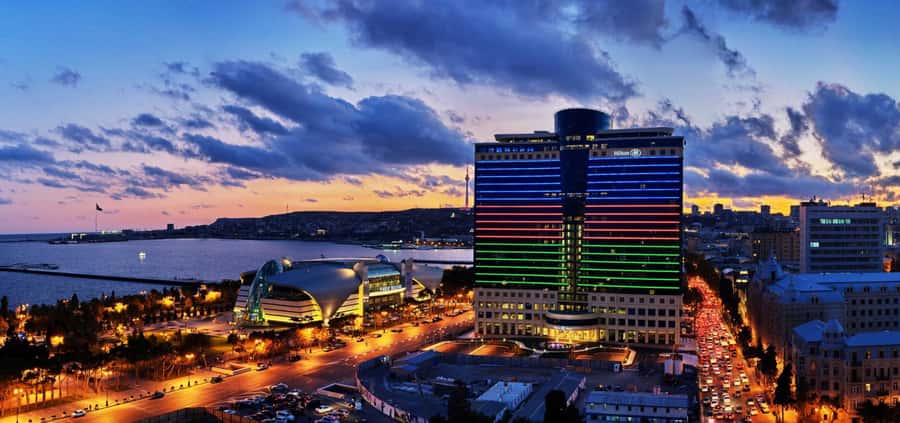 Baku: 3-Hour Private Night Tour (Yanardag & More) - Highland Park and Baku from above