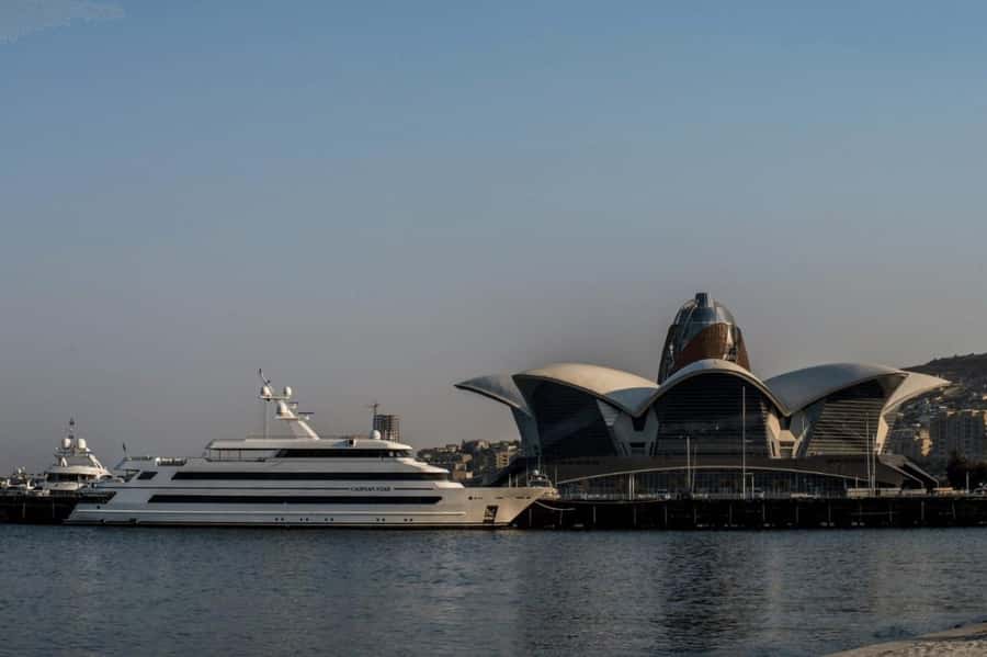 Baku: Caspian Sea Boat Tour with City Skyline Views - The guide and pickup service