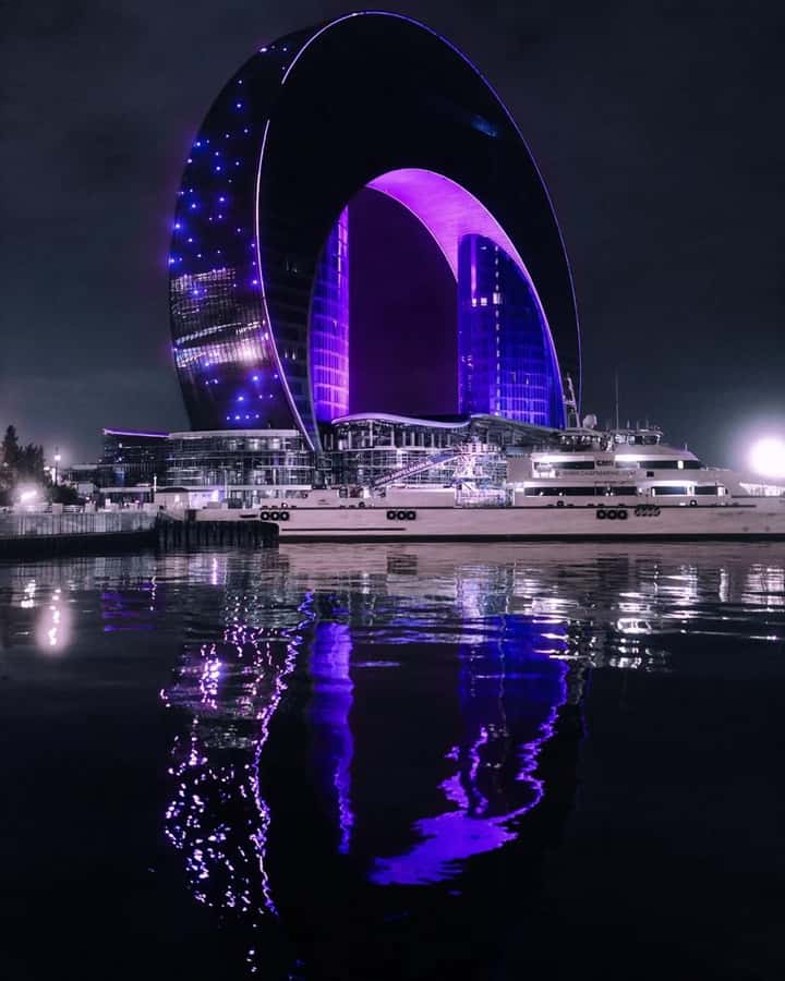 The Flame Towers over the Caspian boulevard