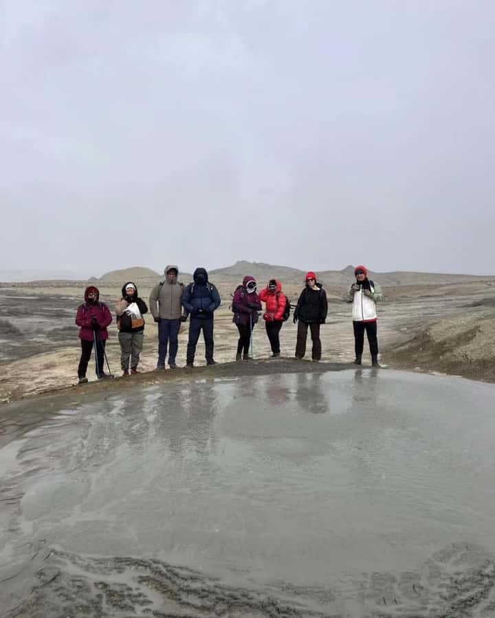 Baku:Gobustan Mud Volcanoes Temple & Entry tickets included - Yanar Dag brings the fire back to nature