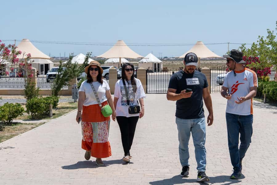 Baku: Gobustan National Reserve Guided Trip - Private - Bibi Heybat Mosque from the road