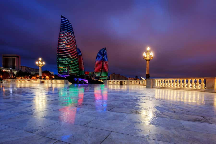 Baku Lights Night Tour with Hotel Pickup - The Heydar Aliyev Center closes the route well