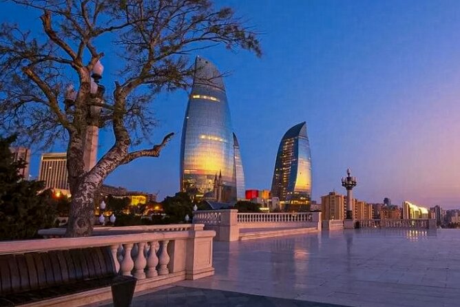 Baku Night City Tour Discover the Magic of Illuminated Landmarks - A quieter finish at Heydar Mosque
