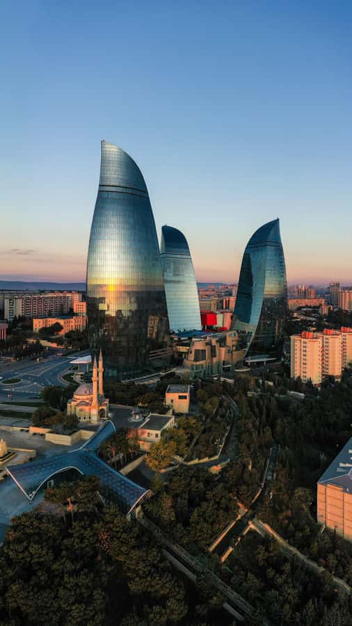 Baku: Night Panoramic Group Tour with Flame Towers 1 - Highland Park and the view over Baku