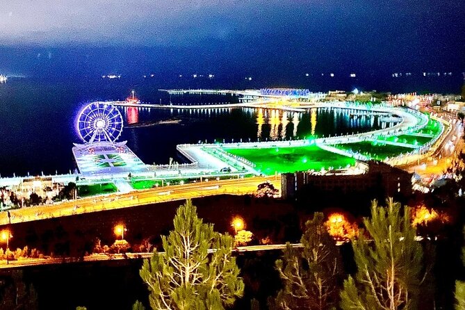 Baku Night Panoramic tour - The Heydar Aliyev Cultural Center at night