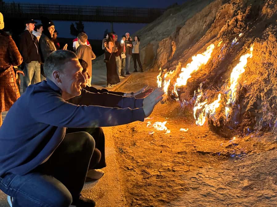 Gobustan & Mud, Fire Temple, Burning Mountain, H.A. Center - Yanar Dag is brief but visually striking