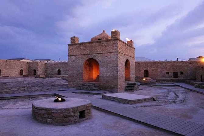 Gobustan, Mud Volcano, Burning Mountain and Fire Temple Tour - Bibi-Heybat Mosque beside the Caspian