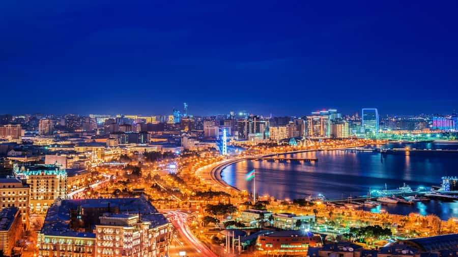 Incredible Baku Nights Panoramic Tour - Haydar Aliyev Center and the I Love Baku sign