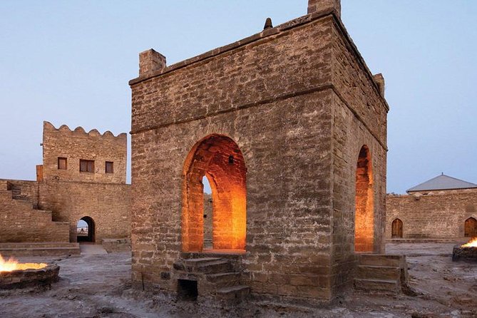 Private Absheron Peninsula Atesgah Temple & Fire Mountain - Watching the open flames at Yanar Dag