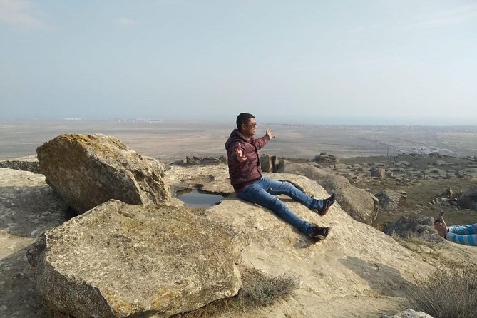 Private Gobustan - Absheron Tour - Yanar Dag, a natural flame on the hill