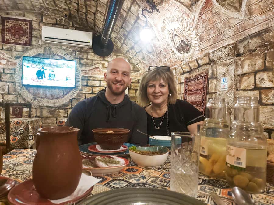 Taste of Azerbaijan: Cuisine Tour with Snacks and Dinner - Finishing beside the Caspian Sea with tea and sweets